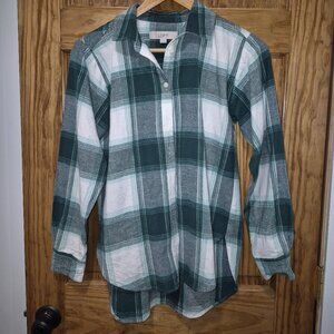 Loft Women's Green Flannel Size XS